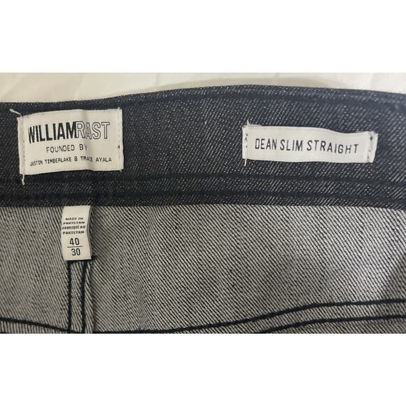 William Rast Slim Dean Straight Men’s Black Denim Jeans 40x30 - Picture 4 of 6
